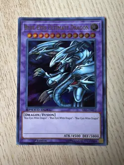1x (LP) Blue-Eyes Ultimate Dragon - SBLS-EN012 - Ultra Rare - 1st Edition YuGiO - Image 1