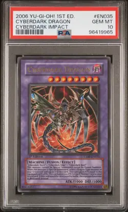 YU-GI-OH! 2006 Cyberdark Dragon EN035 1st Edition PSA 10 Gem Mint - Image 1