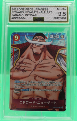 2022 One Piece Japanese Edward Newgate Alt Art Paramount War OP02-004 AGS 9.5 - Image 1