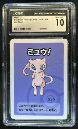 2019 Pokemon Playing Cards Japanese Mew Old Maid CGC 10 - Image 1