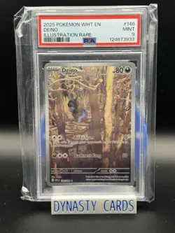 Pokemon Deino White Flare Illustration Rare Card 146/086 TCG PSA 9 - Image 1