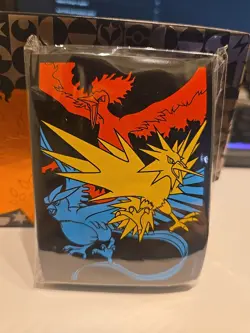 65 Ct Hidden Fates ETB Moltres Zapdos Articuno Card Sleeves Sealed Pokemon NEW - Image 1