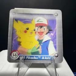 1999 Pokemon Artbox Action Flipz 3D #25 Pikachu & Ash S-5 LP Lenticular Card - Image 3