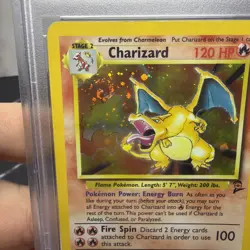 SWIRL - Pokemon TCG Charizard Base Set 2 Holo Rare Card 4/130 PSA 4 VG-EX - Image 4