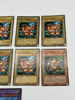 9 Card Yu-Gi-Oh! TCG Thousand Dragon Baby Wizard MRD-143 Unlimited Secret Anime - Image 3