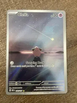Pokemon Card -Cleffa Obsidian Flames 202/197 Holo Illustration Rare LP Free Ship - Image 1