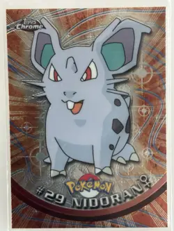 2000 Topps Chrome Pokemon Nidoran #29 Base Card - TV Animation Edition - Image 1