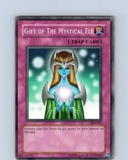 Yu-Gi-Oh TCG Gift Of The Mystical Elf SKE-044 Unlimited Common Card Played LP - Image 1