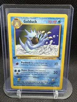 Pokemon TCG Golduck Fossil 1st Edition Uncommon Card 35/62 Never Played, NM! - Image 1