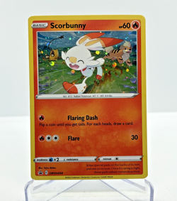 Pokemon Card Scorbunny SWSH244 Black Star Promo Cosmo Holo Near Mint - Image 1
