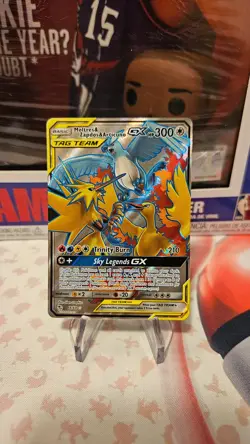 Moltres Zapdos Articuno GX Tag Team 66/68 Hidden Fates Full Art Pokemon Card - Image 1