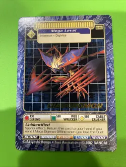 Digimon TCG CCG Gold Stamp Foil Letter Diaboromon BO 227 Vintage Battle Card - Image 1