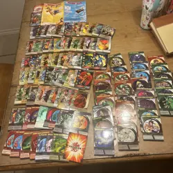 Bakugan Huge Lot Heavy And Light Cards, Rule Book Over 100 Cards - Image 1