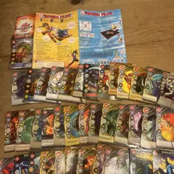 Bakugan Huge Lot Heavy And Light Cards, Rule Book Over 100 Cards - Image 2