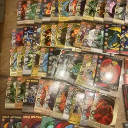 Bakugan Huge Lot Heavy And Light Cards, Rule Book Over 100 Cards - Image 3