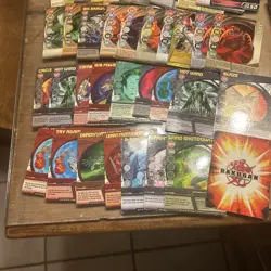 Bakugan Huge Lot Heavy And Light Cards, Rule Book Over 100 Cards - Image 4