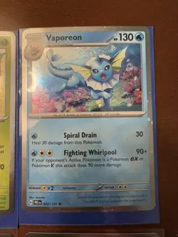 Prismatic Evolutions Eeveelutions Art Cards Set of 8 Cosmo Holo Foil NM Mint - Image 4