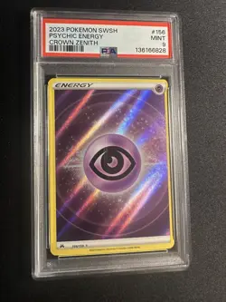 Psychic Energy 156/159 Crown Zenith Textured Holo Pokemon Card PSA - Image 1
