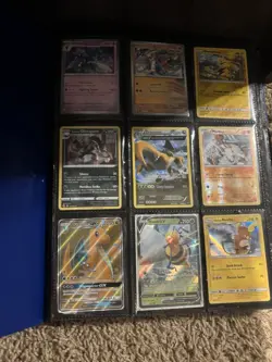 Huge Pokemon Card Binder 100+ Shiny Holo Cards Collection w/Binder - Image 1
