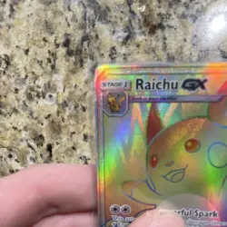 Raichu GX Holo Pokemon TCG Card 75/73 Stage 1 Electric 210 HP - Image 2