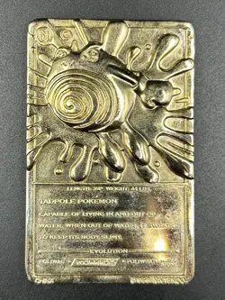 Pokemon Poliwhirl 23K Gold Plated Trading Card 1999 Burger King Promo - Image 2