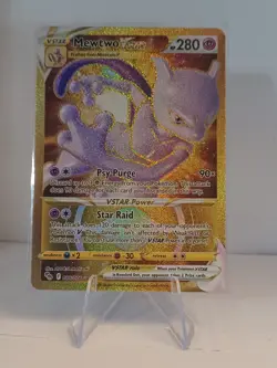 Pokemon Go TCG Mewtwo VSTAR Gold Secret Holo Card 086/078 - Image 1