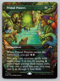 Primal Prayers Borderless - Modern Horizons 3 MTG - Image 1