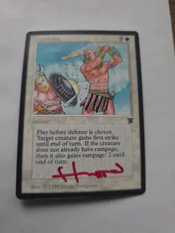 Rapid Fire ARTIST PROOF Justin Hampton Legends Set Magic the Gathering - Image 1