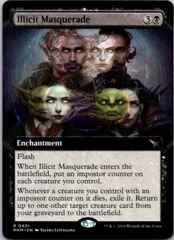 Magic the Gathering Illicit Masquerade Extended Art Murders at Karlov Manor MTG - Image 1