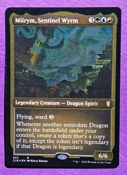 MTG Miirym, Sentinel Wyrm Commander Legends: Battle for Baldur's Gate Foil NM - Image 1