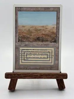 Scrubland Revised Edition Rare - MTG Magic The Gathering LP - Image 1