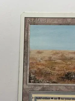 Scrubland Revised Edition Rare - MTG Magic The Gathering LP - Image 3