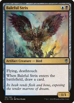 MTG Magic the Gathering Baleful Strix (181/392) Commander 2016 LP - Image 1