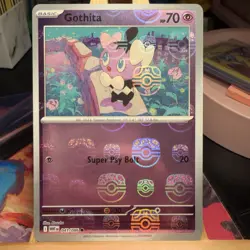 Gothita (Master Ball Pattern) 041/086 White Flare Holo Rare Pokemon TCG MINT - Image 1