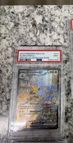 2023 Pokemon 151 Alakazam ex #201 Special Illustration Rare SIR PSA 9 MINT - Image 1