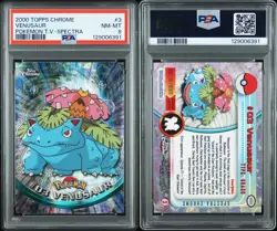 Pokemon PSA 8 Venusaur T.V. #3 Topps Chrome Spectra - Image 1