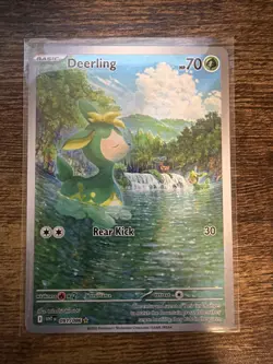 Pokemon TCG Deerling Holo Illustration Rare 091/086 White Flare English - Image 1