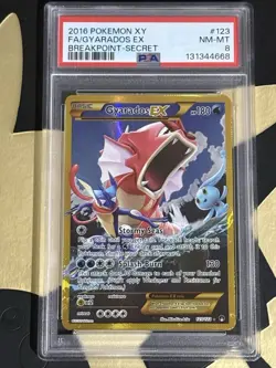 Pokemon Gyarados EX Full Art Holo 123/122 XY Breakpoint Secret Rare 2016 PSA 8 - Image 1
