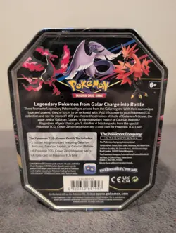 Pokemon TCG Galarian Zapdos Crown Zenith Tin Brand New and Sealed - Image 2