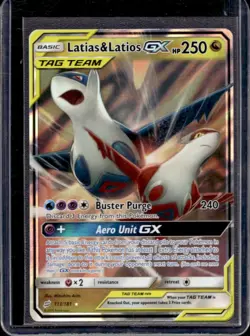 2019 Pokemon Sun & Moon Team Up Latias Latios Holo #113/181 - Image 1