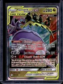 2019 Pokemon Sun & Moon Cosmic Eclipse Naganadel Guzzlord Tag Team Holo #158/236 - Image 1