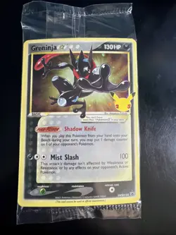 Pokemon TCG Greninja Gold Star SWSH144 - Celebrations Black Star Promo - Sealed - Image 1