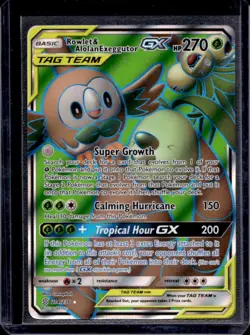 2019 Pokemon Sun & Moon Unified Minds Rowlet Alolan Exeggutor Tag Team #214/236 - Image 1