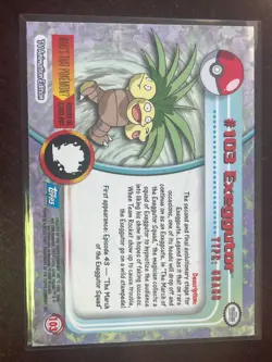 Exeggcute #102 Topps Blue Label TV Animation Edition Non Holo Pokemon 1999 - Image 2