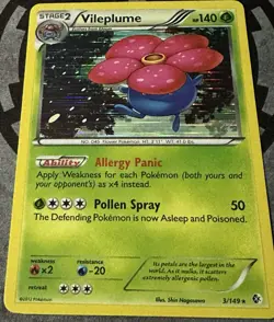 Pokemon TCG - VILEPLUME - Boundaries Crossed 3/149 Rare Holo - LP - Image 2