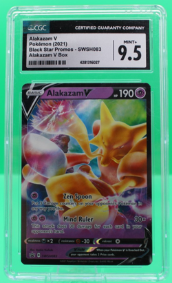 2021 BLACK STAR PROMOS ALAKAZAM V #SWSH083 CGC 9.5 - Image 1