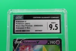 2021 BLACK STAR PROMOS ALAKAZAM V #SWSH083 CGC 9.5 - Image 2