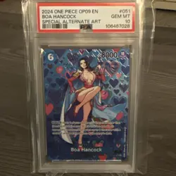 2024 One Piece OP09 Emperors In The New World Boa Hancock Special Alt Art PSA 10 - Image 1