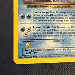 Dark Blastoise - 20/82 - Rare Team Rocket Set TCG 2001 - Pokemon Card LP - Image 4