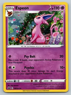 Espeon SWSH174 SWSH: Sword & Shield Promo Cards Holo Pokemon Card TCG LP - Image 1